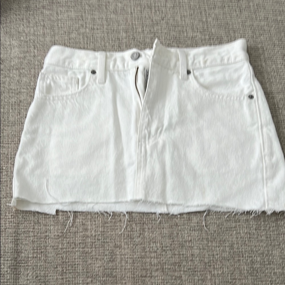 Lucky Brand Off-White Denim Skirt